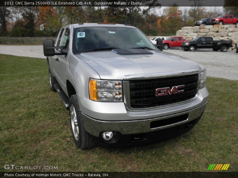 Quicksilver Metallic / Ebony 2012 GMC Sierra 2500HD SLE Extended Cab 4x4