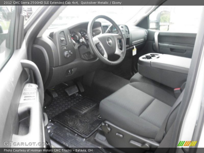 Quicksilver Metallic / Ebony 2012 GMC Sierra 2500HD SLE Extended Cab 4x4