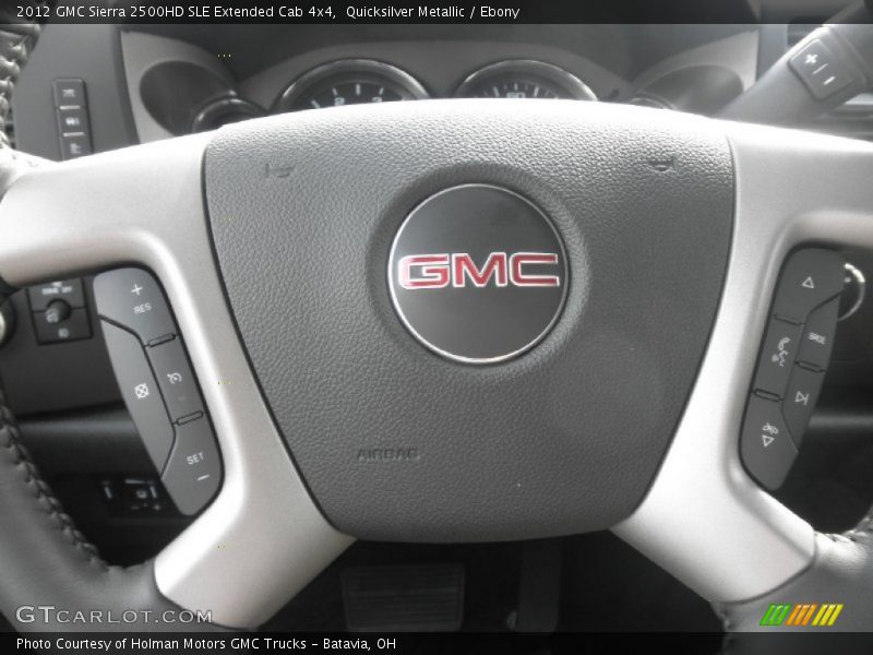 Quicksilver Metallic / Ebony 2012 GMC Sierra 2500HD SLE Extended Cab 4x4