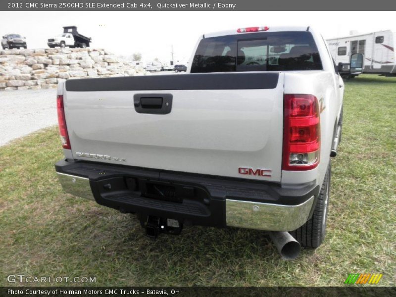 Quicksilver Metallic / Ebony 2012 GMC Sierra 2500HD SLE Extended Cab 4x4
