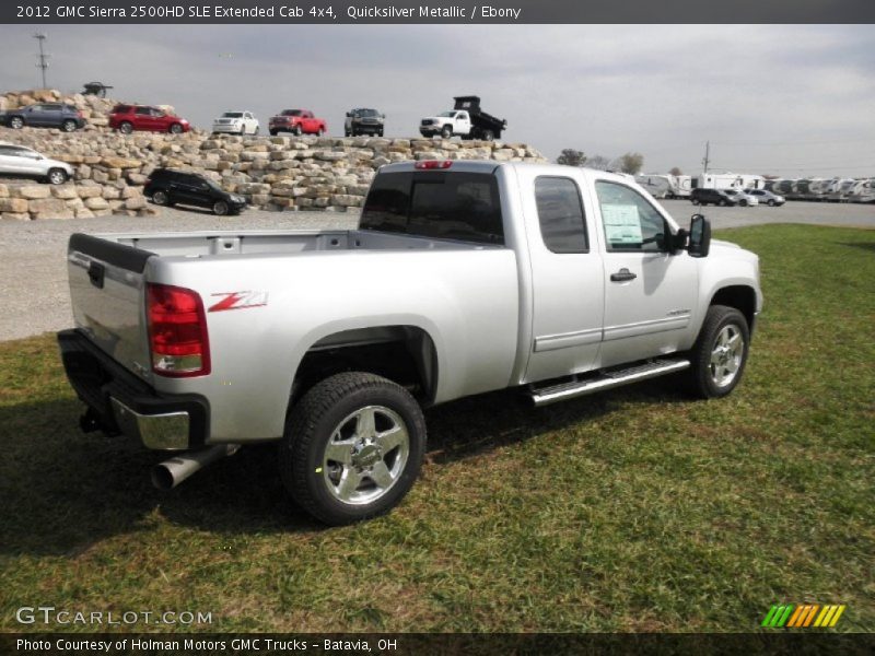 Quicksilver Metallic / Ebony 2012 GMC Sierra 2500HD SLE Extended Cab 4x4