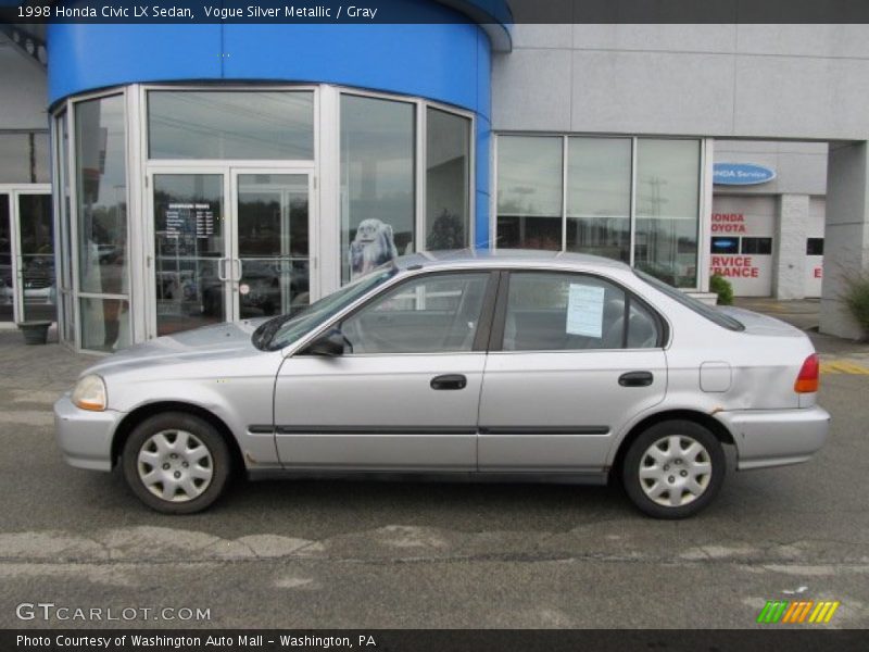 Vogue Silver Metallic / Gray 1998 Honda Civic LX Sedan