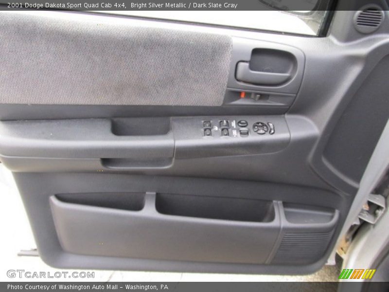 Bright Silver Metallic / Dark Slate Gray 2001 Dodge Dakota Sport Quad Cab 4x4