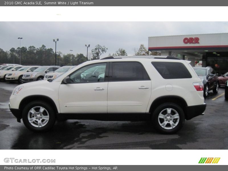 Summit White / Light Titanium 2010 GMC Acadia SLE