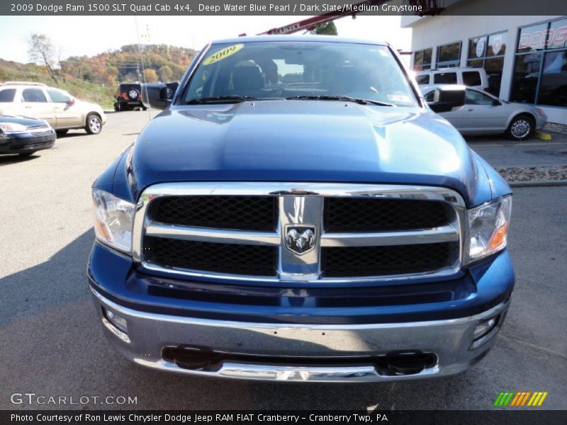 Deep Water Blue Pearl / Dark Slate/Medium Graystone 2009 Dodge Ram 1500 SLT Quad Cab 4x4