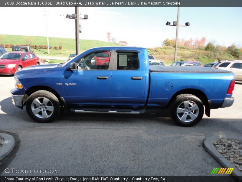 Deep Water Blue Pearl / Dark Slate/Medium Graystone 2009 Dodge Ram 1500 SLT Quad Cab 4x4