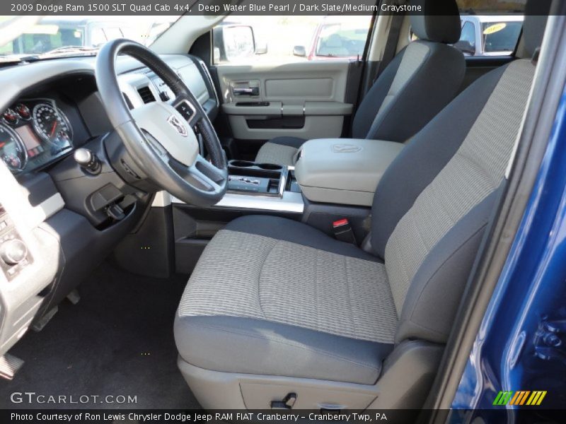 Deep Water Blue Pearl / Dark Slate/Medium Graystone 2009 Dodge Ram 1500 SLT Quad Cab 4x4