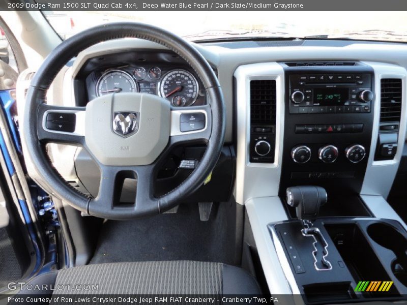 Deep Water Blue Pearl / Dark Slate/Medium Graystone 2009 Dodge Ram 1500 SLT Quad Cab 4x4