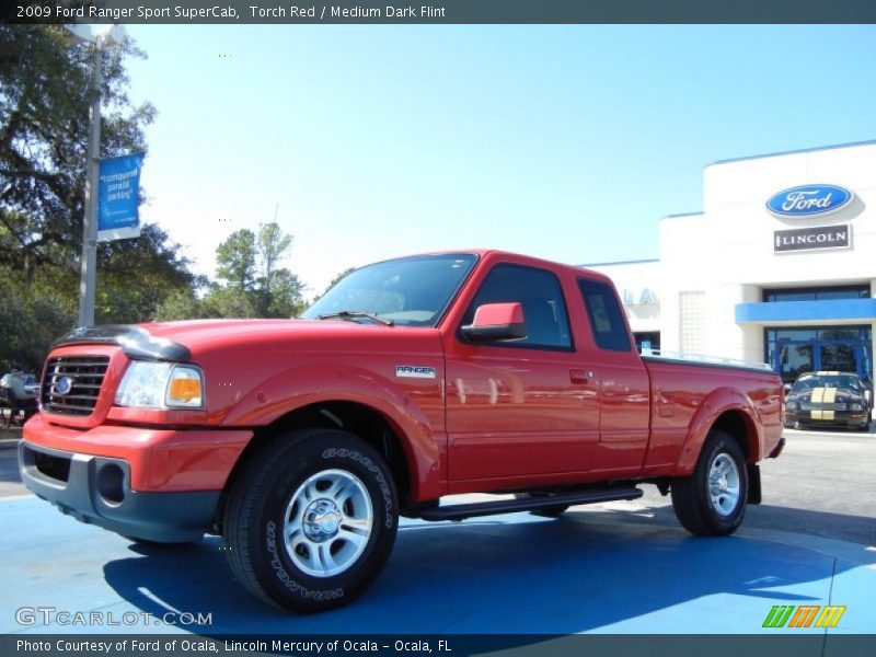 Torch Red / Medium Dark Flint 2009 Ford Ranger Sport SuperCab