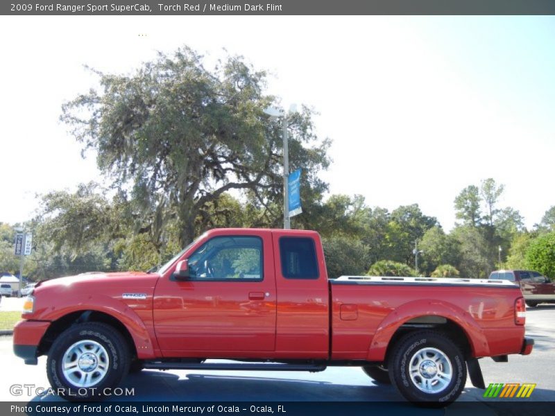 Torch Red / Medium Dark Flint 2009 Ford Ranger Sport SuperCab