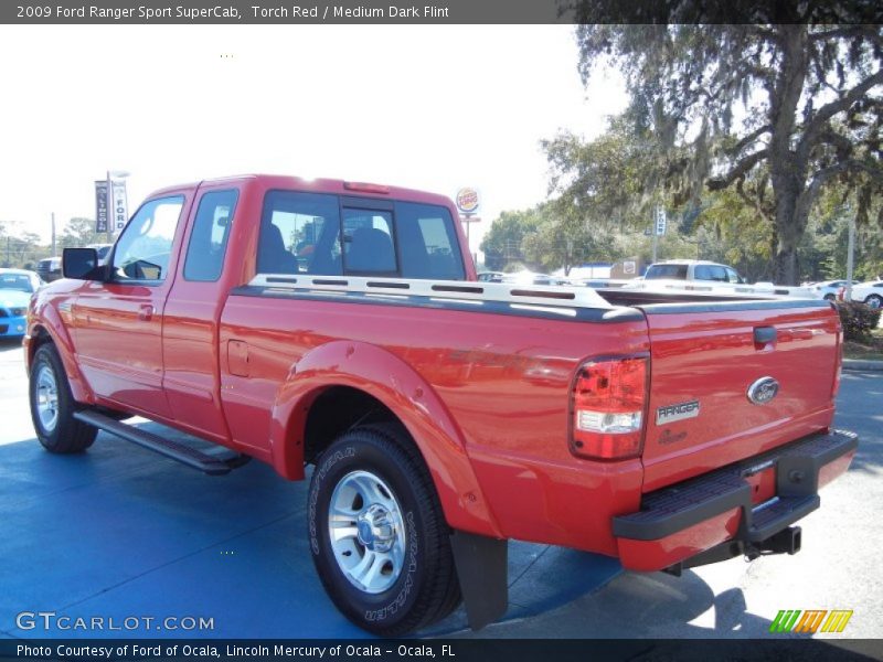 Torch Red / Medium Dark Flint 2009 Ford Ranger Sport SuperCab