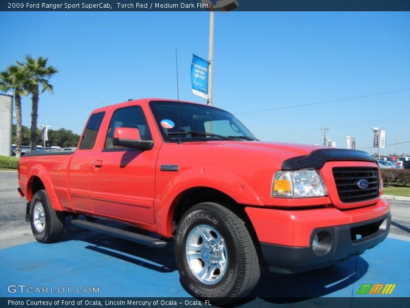 Torch Red / Medium Dark Flint 2009 Ford Ranger Sport SuperCab