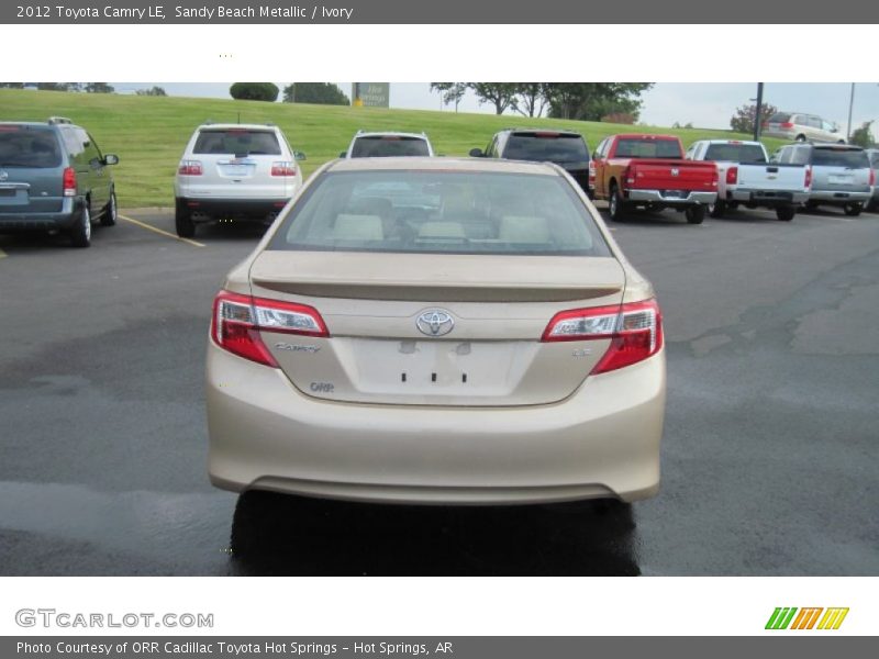 Sandy Beach Metallic / Ivory 2012 Toyota Camry LE