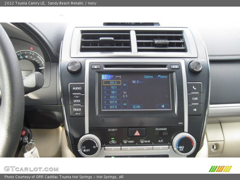 Controls of 2012 Camry LE