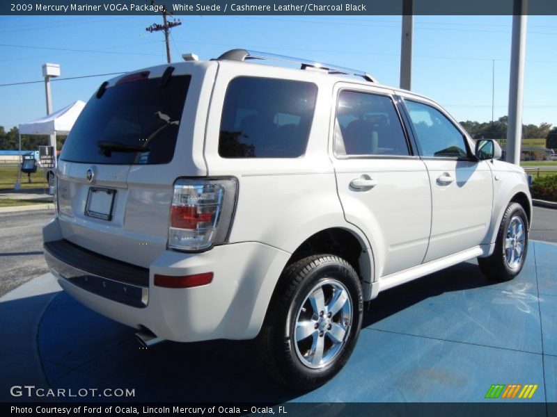 White Suede / Cashmere Leather/Charcoal Black 2009 Mercury Mariner VOGA Package
