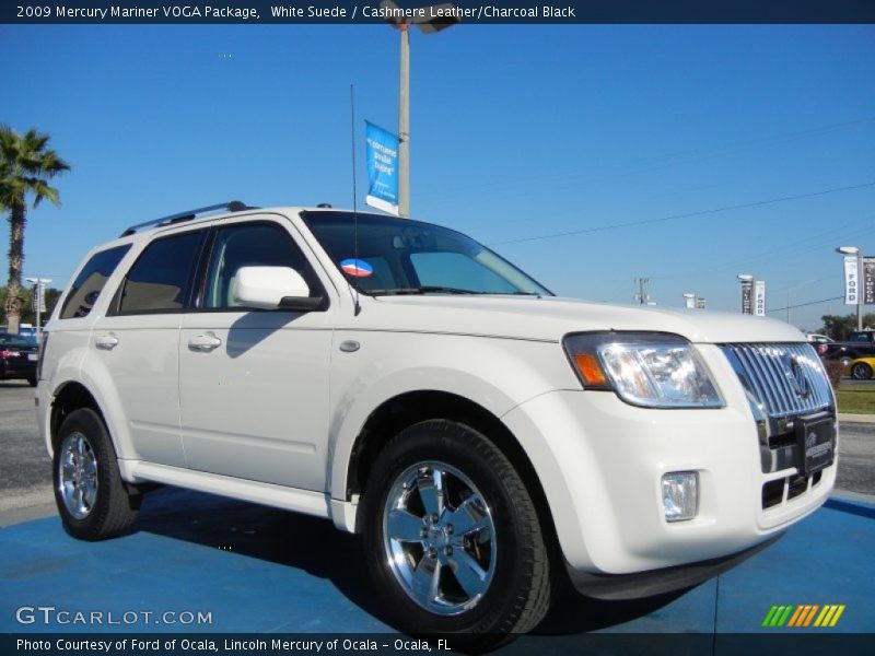 White Suede / Cashmere Leather/Charcoal Black 2009 Mercury Mariner VOGA Package