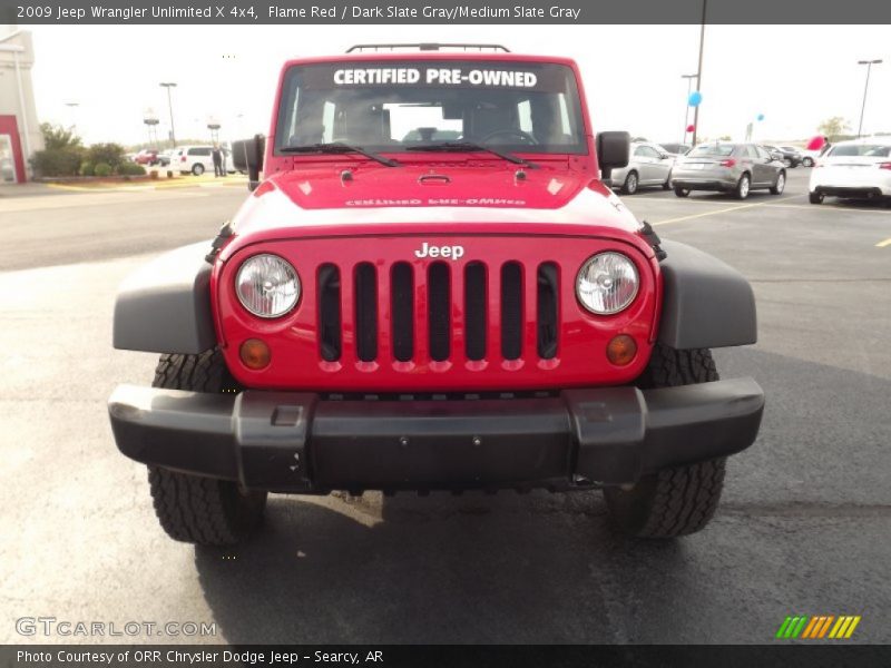 Flame Red / Dark Slate Gray/Medium Slate Gray 2009 Jeep Wrangler Unlimited X 4x4