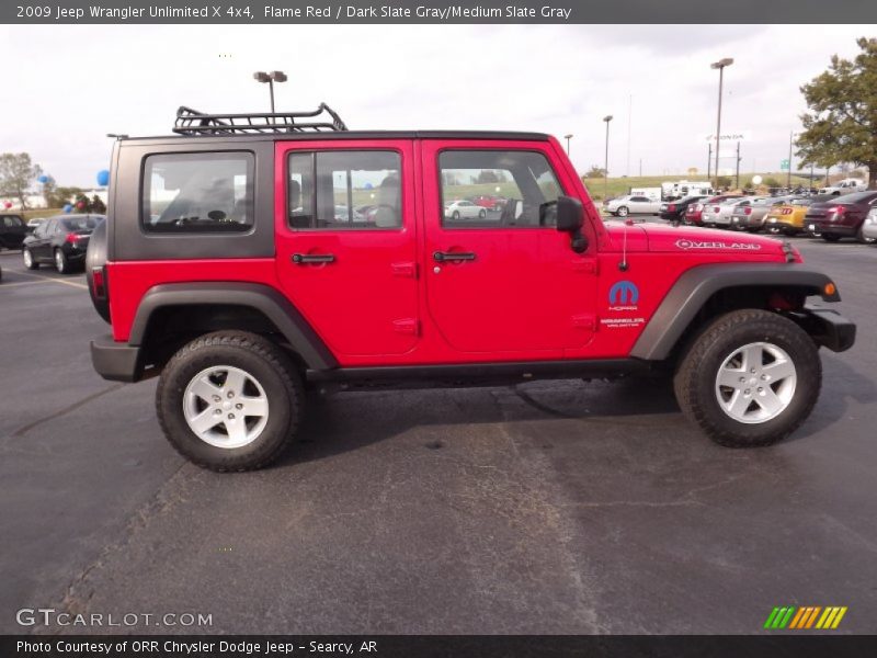 Flame Red / Dark Slate Gray/Medium Slate Gray 2009 Jeep Wrangler Unlimited X 4x4