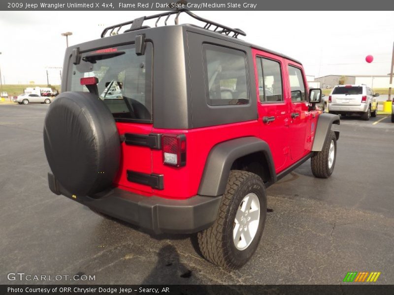 Flame Red / Dark Slate Gray/Medium Slate Gray 2009 Jeep Wrangler Unlimited X 4x4