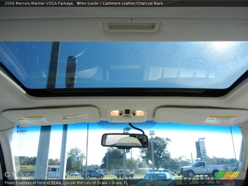White Suede / Cashmere Leather/Charcoal Black 2009 Mercury Mariner VOGA Package