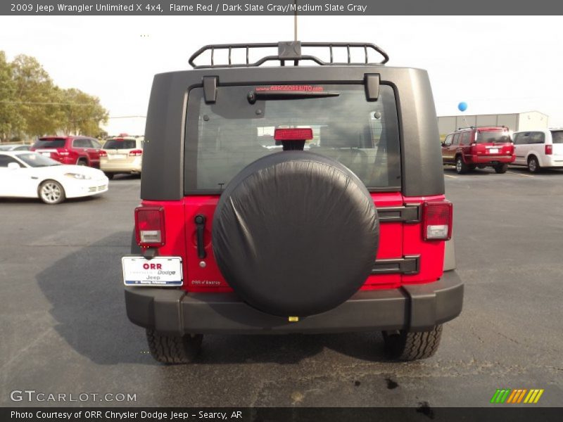 Flame Red / Dark Slate Gray/Medium Slate Gray 2009 Jeep Wrangler Unlimited X 4x4
