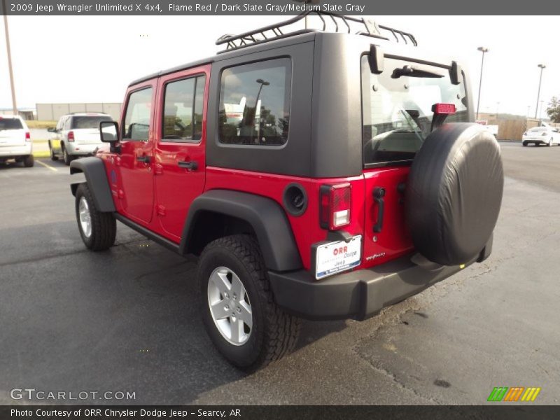Flame Red / Dark Slate Gray/Medium Slate Gray 2009 Jeep Wrangler Unlimited X 4x4