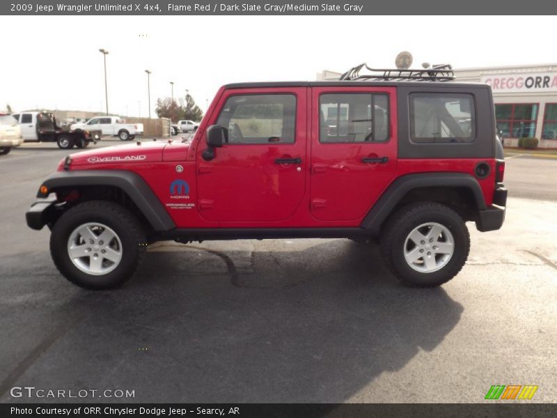 Flame Red / Dark Slate Gray/Medium Slate Gray 2009 Jeep Wrangler Unlimited X 4x4