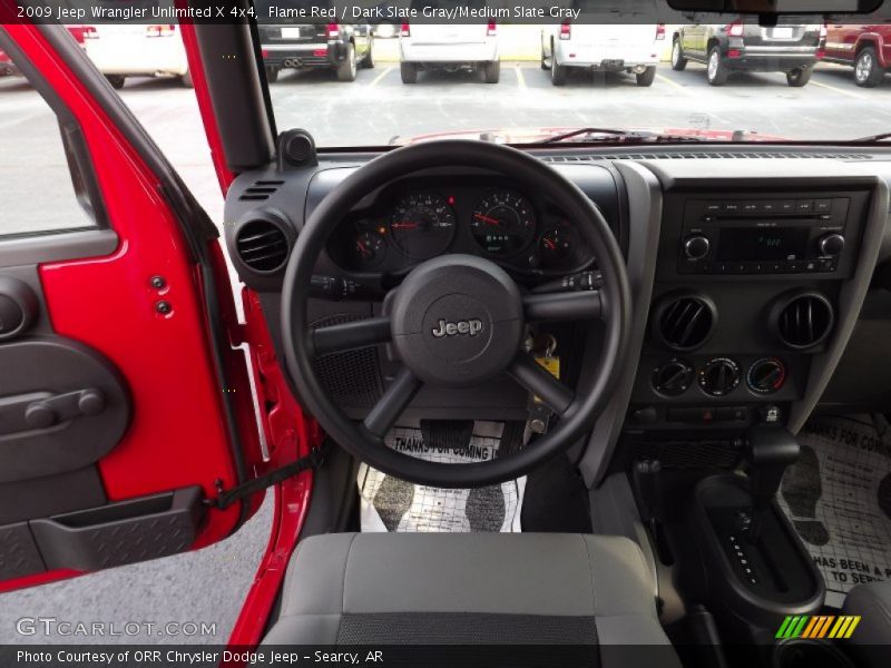 Flame Red / Dark Slate Gray/Medium Slate Gray 2009 Jeep Wrangler Unlimited X 4x4