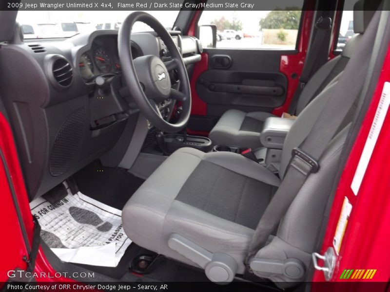 Flame Red / Dark Slate Gray/Medium Slate Gray 2009 Jeep Wrangler Unlimited X 4x4