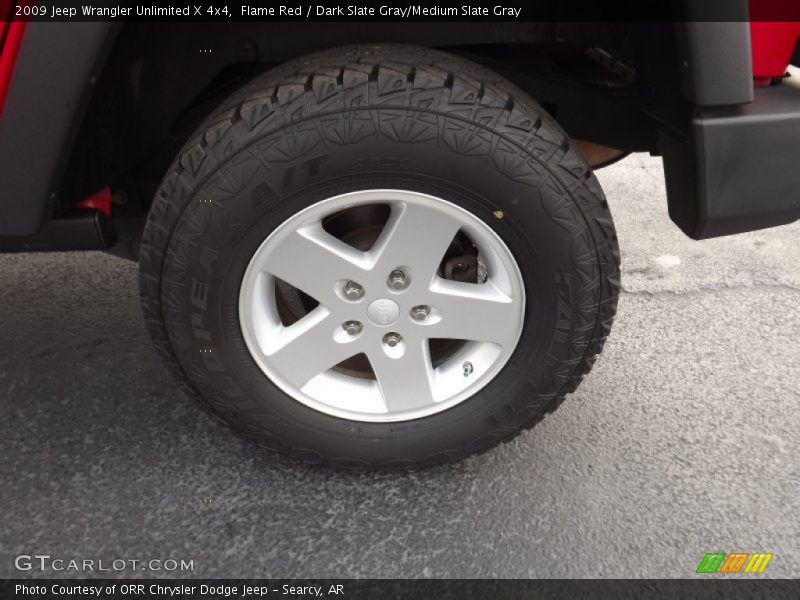 Flame Red / Dark Slate Gray/Medium Slate Gray 2009 Jeep Wrangler Unlimited X 4x4