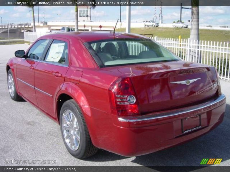 Inferno Red Crystal Pearl / Dark Khaki/Light Graystone 2008 Chrysler 300 Limited