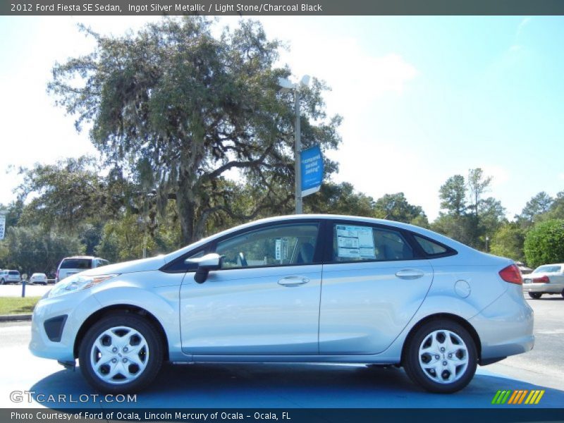 Ingot Silver Metallic / Light Stone/Charcoal Black 2012 Ford Fiesta SE Sedan