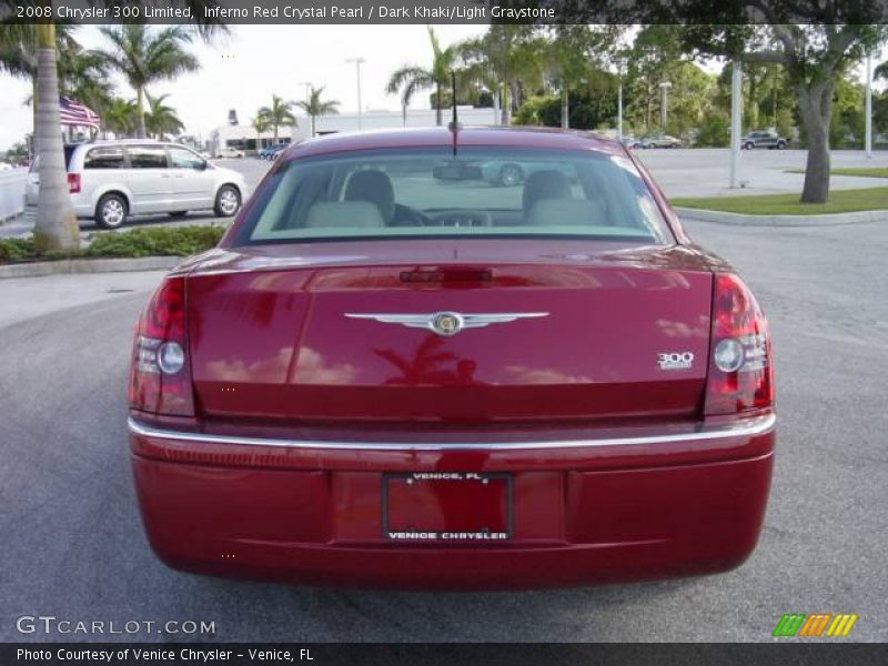 Inferno Red Crystal Pearl / Dark Khaki/Light Graystone 2008 Chrysler 300 Limited