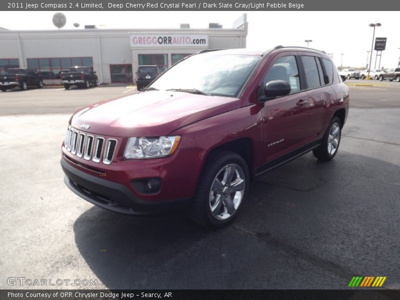 Deep Cherry Red Crystal Pearl / Dark Slate Gray/Light Pebble Beige 2011 Jeep Compass 2.4 Limited