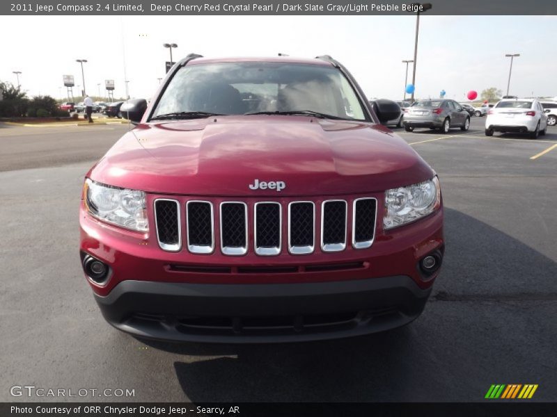 Deep Cherry Red Crystal Pearl / Dark Slate Gray/Light Pebble Beige 2011 Jeep Compass 2.4 Limited