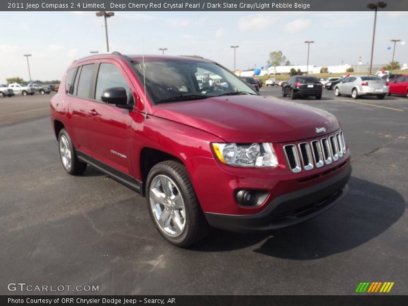 Deep Cherry Red Crystal Pearl / Dark Slate Gray/Light Pebble Beige 2011 Jeep Compass 2.4 Limited