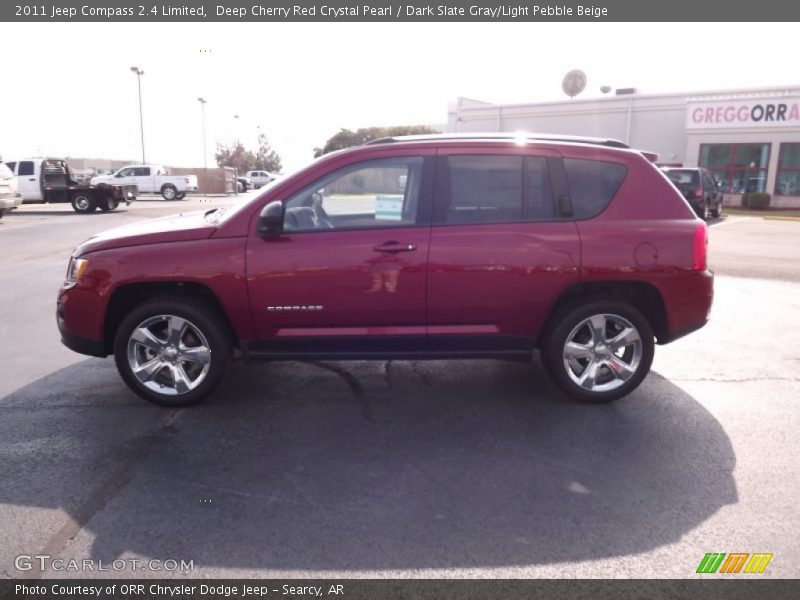 Deep Cherry Red Crystal Pearl / Dark Slate Gray/Light Pebble Beige 2011 Jeep Compass 2.4 Limited