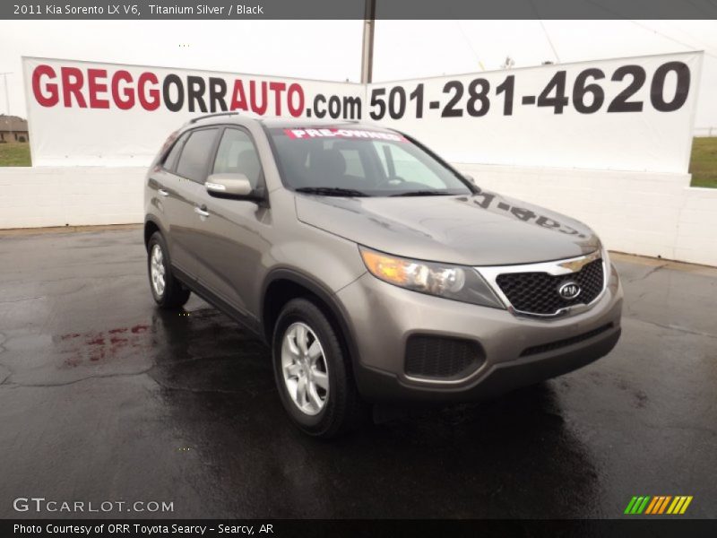 Titanium Silver / Black 2011 Kia Sorento LX V6
