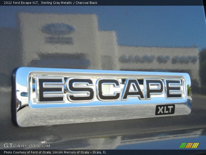 Sterling Gray Metallic / Charcoal Black 2012 Ford Escape XLT