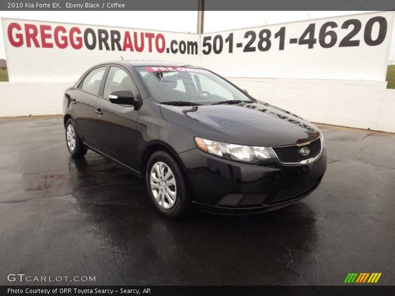 Ebony Black / Coffee 2010 Kia Forte EX