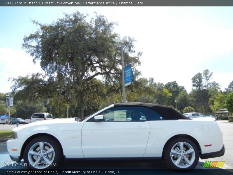 Performance White / Charcoal Black 2012 Ford Mustang GT Premium Convertible