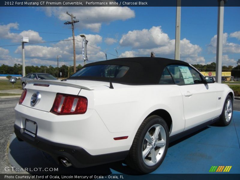 Performance White / Charcoal Black 2012 Ford Mustang GT Premium Convertible