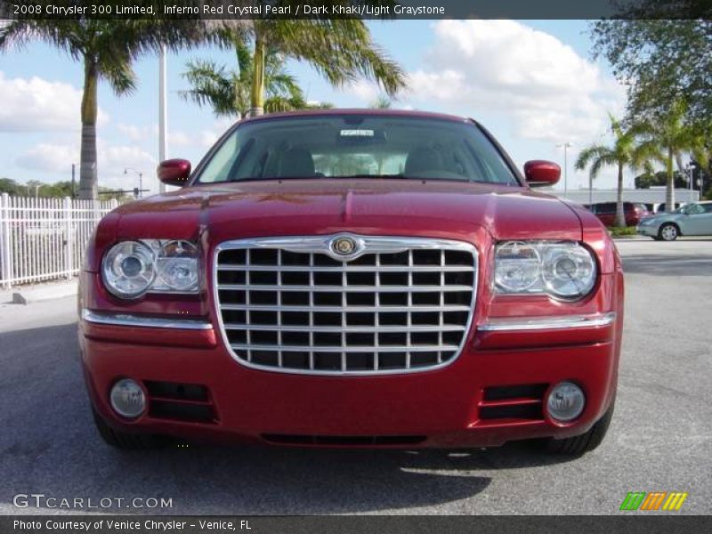 Inferno Red Crystal Pearl / Dark Khaki/Light Graystone 2008 Chrysler 300 Limited