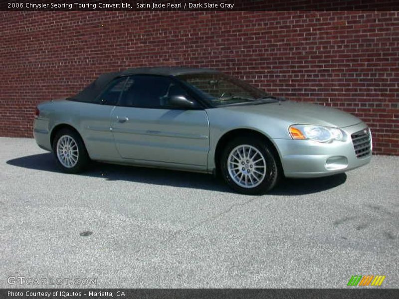 Satin Jade Pearl / Dark Slate Gray 2006 Chrysler Sebring Touring Convertible