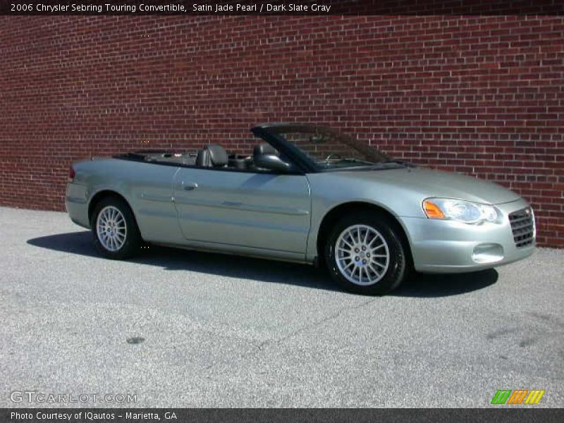 Satin Jade Pearl / Dark Slate Gray 2006 Chrysler Sebring Touring Convertible