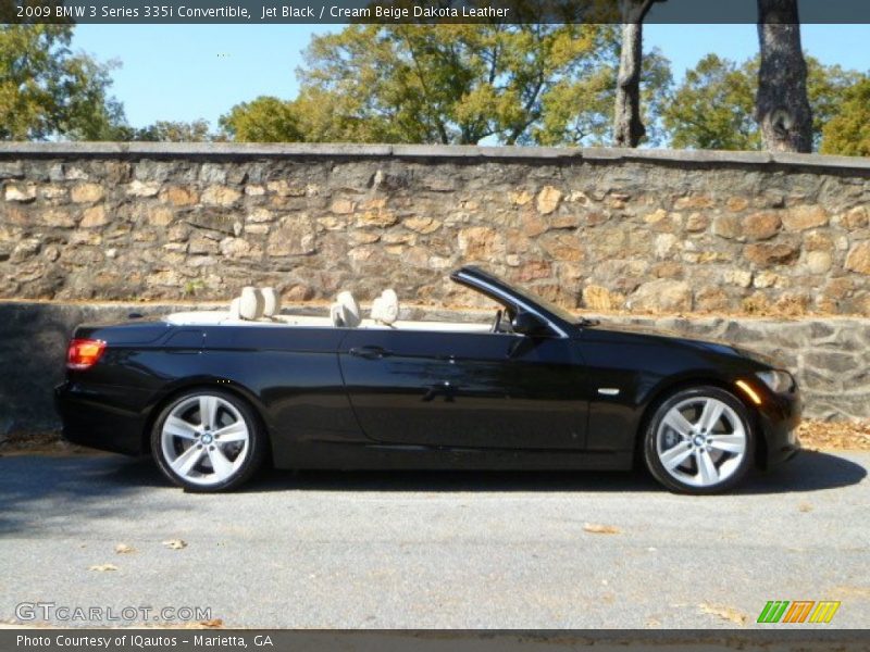 Jet Black / Cream Beige Dakota Leather 2009 BMW 3 Series 335i Convertible