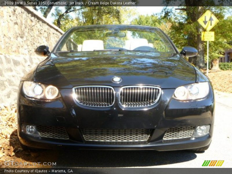 Jet Black / Cream Beige Dakota Leather 2009 BMW 3 Series 335i Convertible