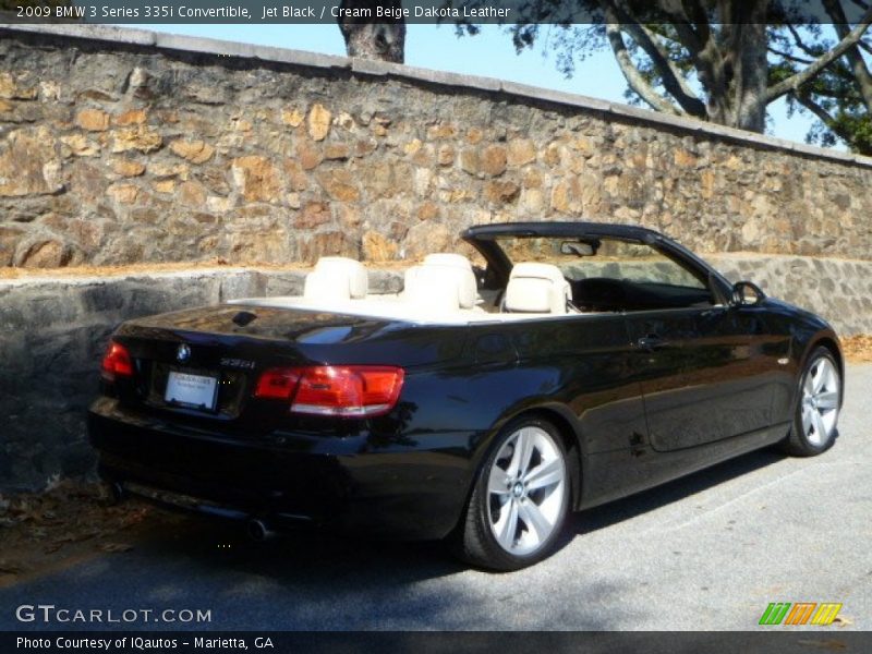 Jet Black / Cream Beige Dakota Leather 2009 BMW 3 Series 335i Convertible
