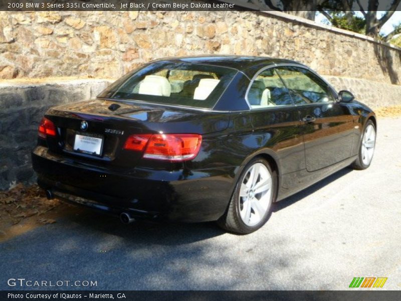 Jet Black / Cream Beige Dakota Leather 2009 BMW 3 Series 335i Convertible