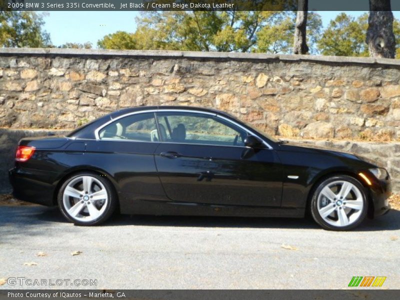 Jet Black / Cream Beige Dakota Leather 2009 BMW 3 Series 335i Convertible